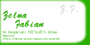 zelma fabian business card